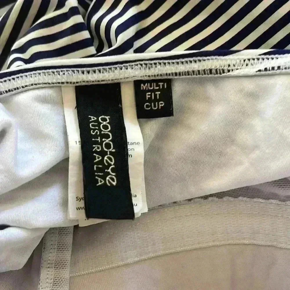 Bond Eye Australia Blue and White Striped One Piece SZ 8 - Picture 5 of 7